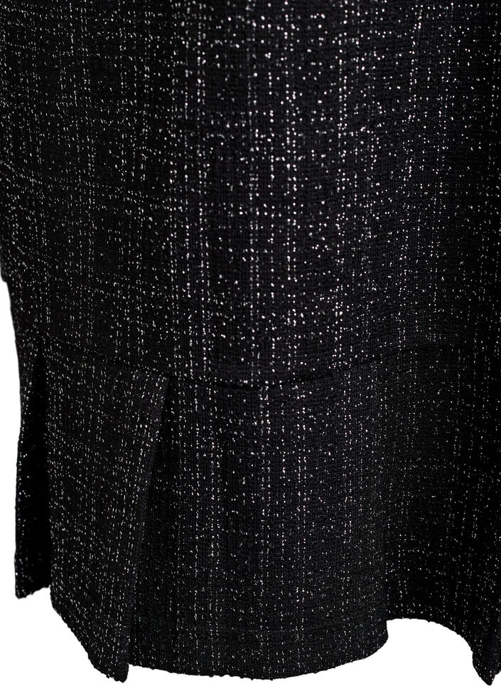 Kort kl&auml;nning i boucl&eacute; med dekorativa knappar, Svart, Packshot image number 3
