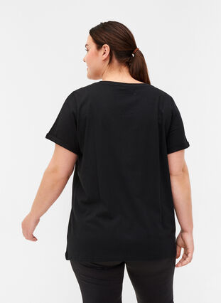  T-shirt till träning med print, Black Swearing, Model image number 1