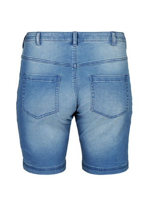 Slim fit Emily shorts med normalhög midja, Light blue denim, Packshot image number 1