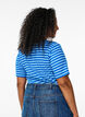 Randig t-shirt med ribbad struktur, Bl&aring;, Model image number 2