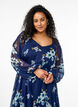 Festkl&auml;nning i chiffong med l&aring;nga &auml;rmar, Bl&aring;, Model image number 3