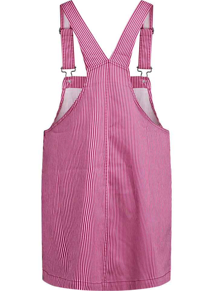 Kort hängselklänning med ränder, Red Stripe, Packshot image number 1