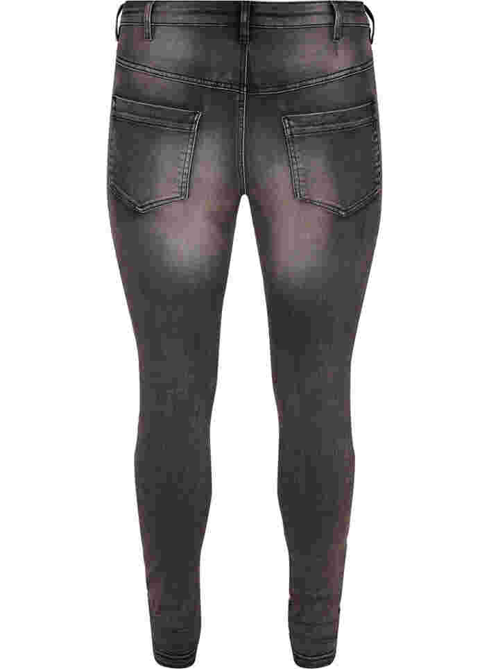 Super slim Amy jeans med hög midja, Dk Grey Denim, Packshot image number 1