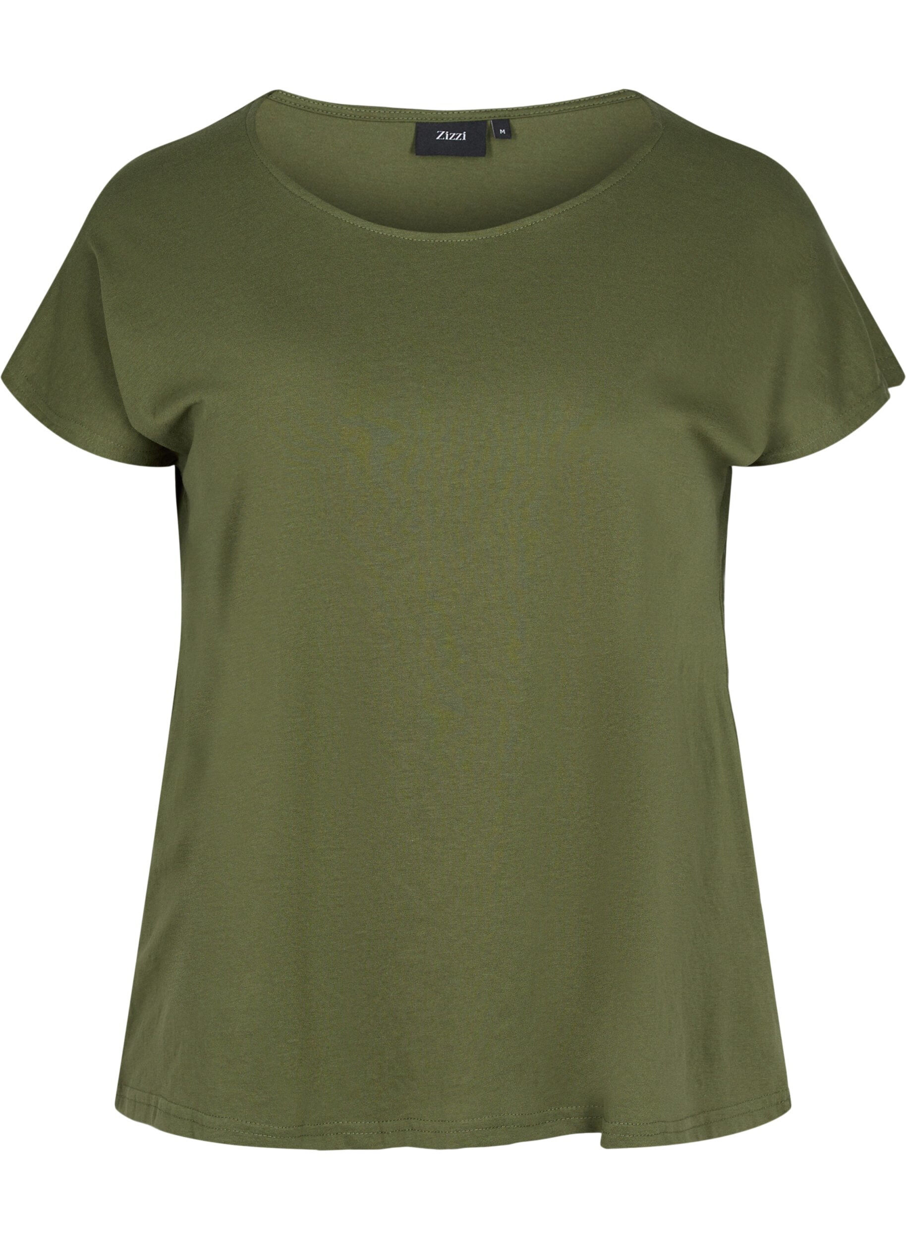 Zizzi T-shirt i bomullsmix, Ivy Green, Packshot image number 0