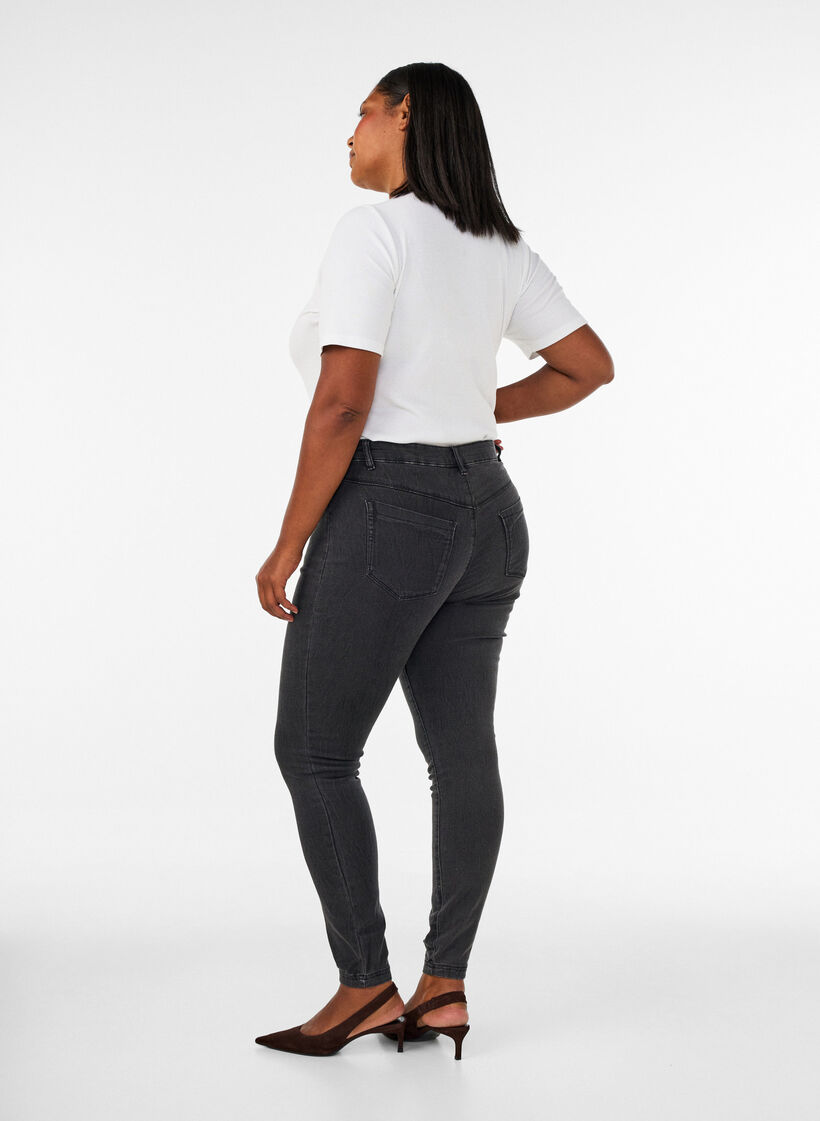 Jeggings i bomullsmix, Grey Denim, Model image number 1