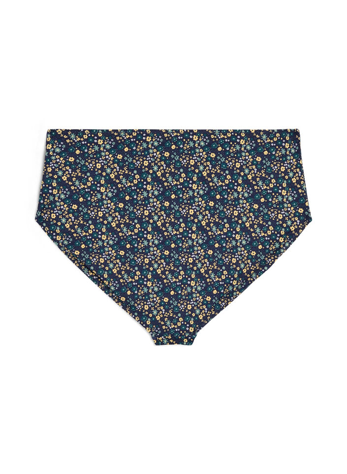 Bikinitrosa med m&ouml;nster och h&ouml;g midja, Gr&ouml;n, Packshot image number 1