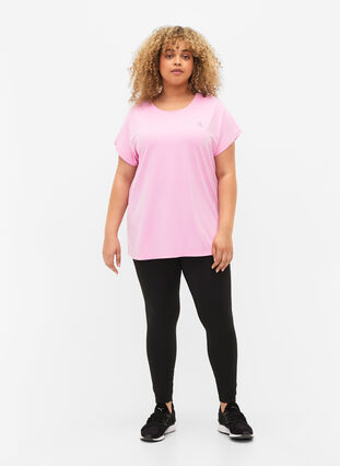 Kortärmad t-shirt för träning, Pastel Lavender, Model image number 2