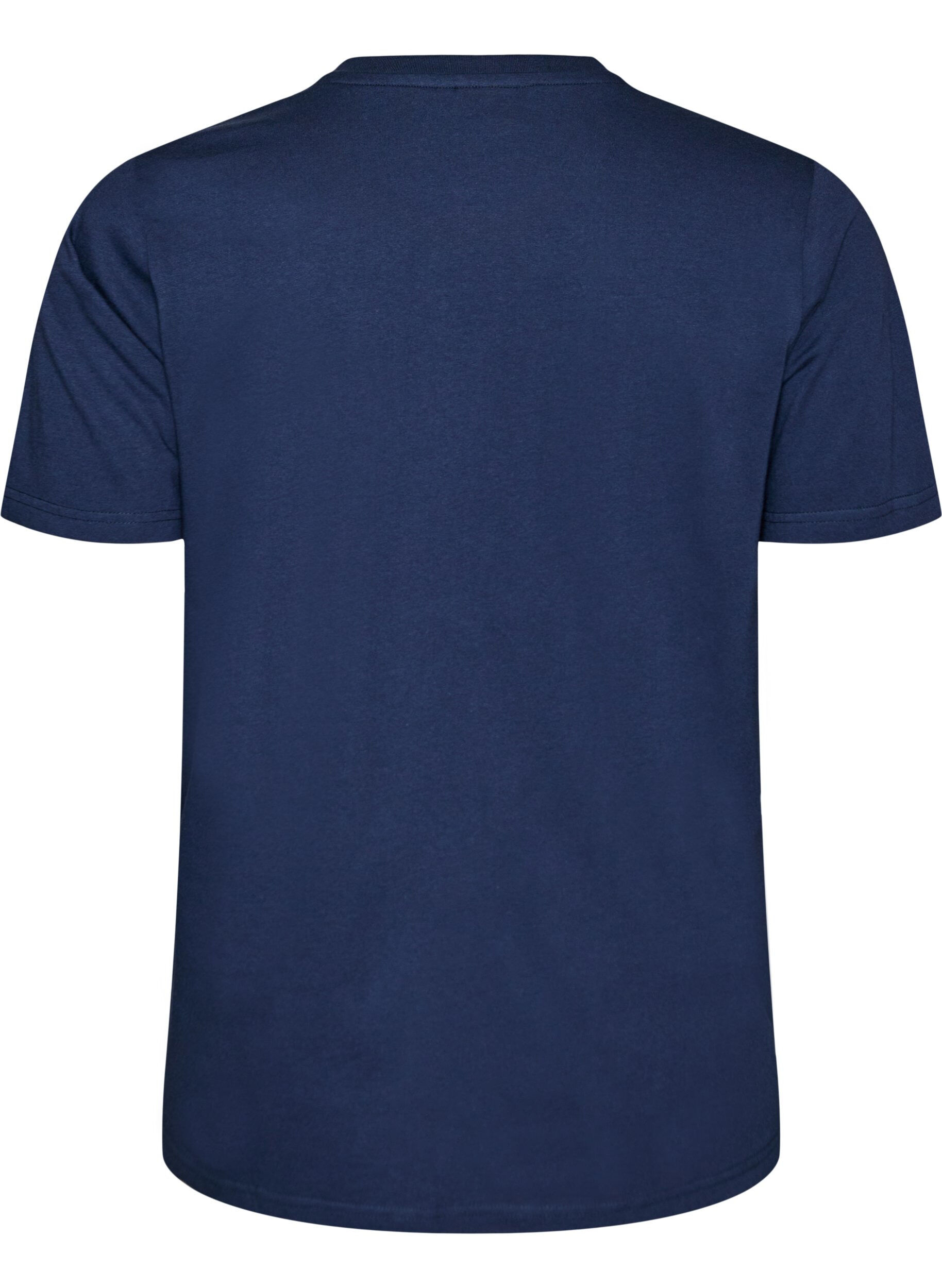 ZizziT-shirt i ekologisk bomull med h&aring;lbroderi, Bl&aring;, Packshot image number 1