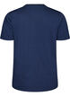 T-shirt i ekologisk bomull med h&aring;lbroderi, Bl&aring;, Packshot image number 1