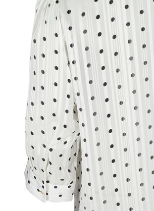 Mönstrad skjorta med 3/4 ärmar, Snow White Dot, Packshot image number 3