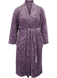 Lång morgonrock med fickor, Vintage Violet