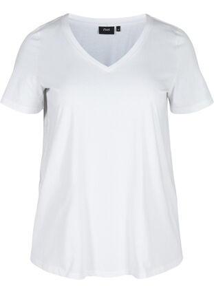 2-pack t-shirt i bomull, Bright White, Packshot image number 2
