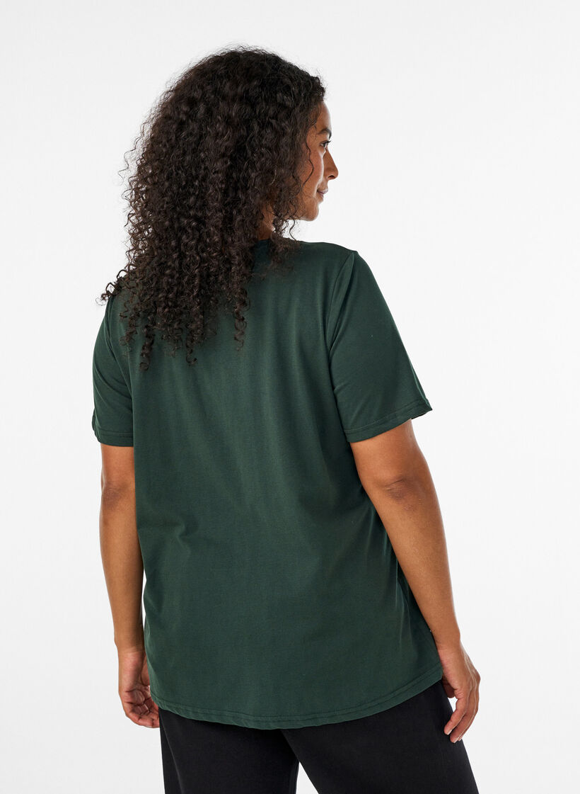 T-shirt med tryck, Gr&ouml;n, Model image number 2