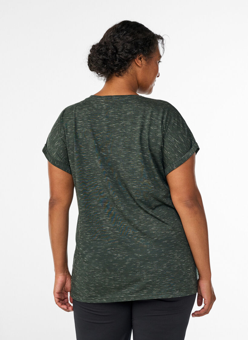 L&ouml;s tr&auml;ningst-shirt med korta &auml;rmar, Gr&ouml;n, Model image number 2