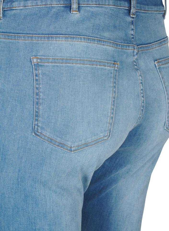 Bootcutjeans med slits, Blue Denim, Packshot image number 3