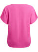 Blus med korta &auml;rmar och rund halsringning, Rosa, Packshot image number 1