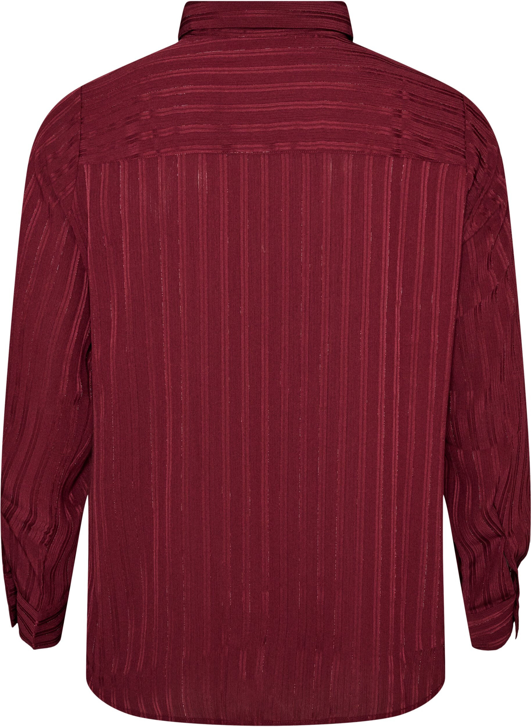 ZizziSkjorta med texturerade r&auml;nder och glittertr&aring;dar, R&ouml;d, Packshot image number 1