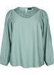Blus i viskos med virkade detaljer, Chinois Green, Packshot image number 0