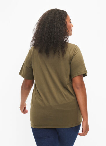 T-shirt från FLASH med tryck, Ivy Green, Model image number 1