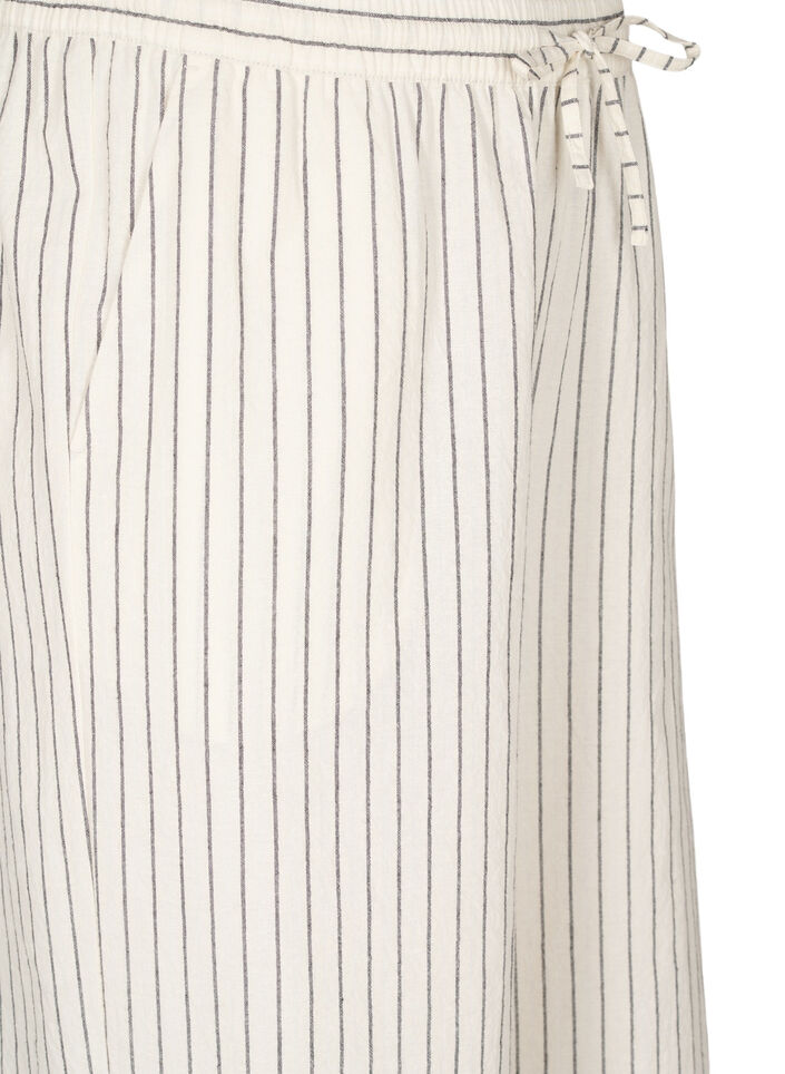 L&ouml;st sittande byxor med h&ouml;g midja och fickor, Vanilla, Packshot image number 2