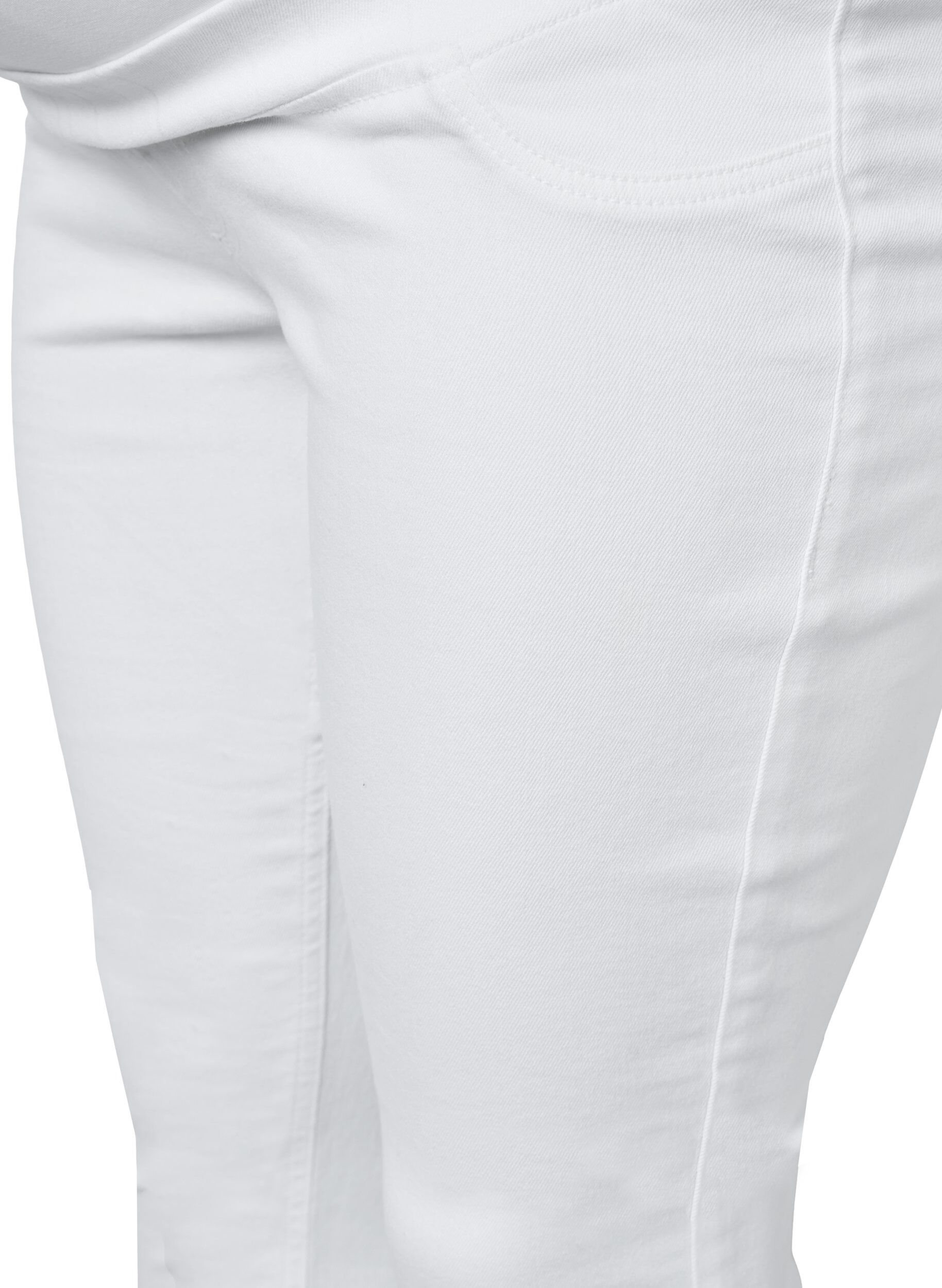 Zizzi Gravidjeggings i bomull , White, Packshot image number 2