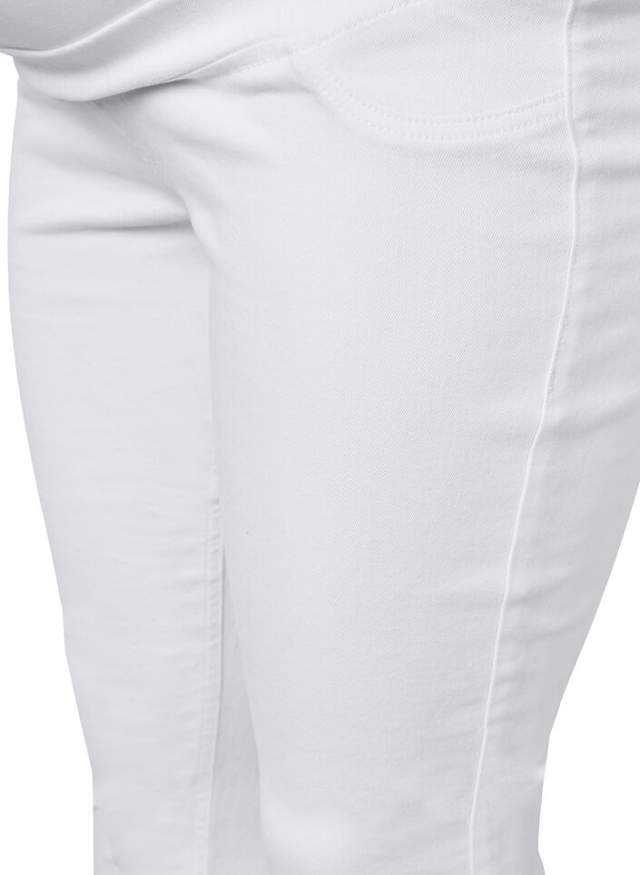 Gravidjeggings i bomull , White, Packshot image number 2