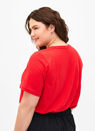 FLASH - T-shirt med rund halsringning, High Risk Red, Model image number 1