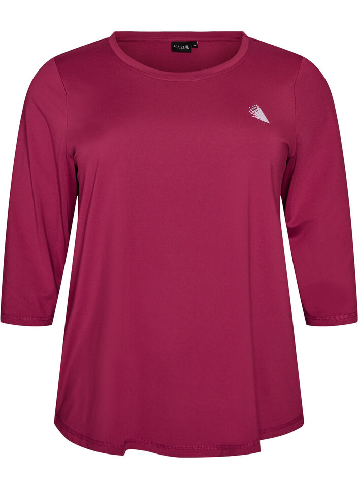 Tr&auml;ningstr&ouml;ja med 3/4 &auml;rmar, Rosa, Packshot image number 0