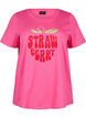 T-shirt i bomull med motiv, Raspb. w. Strawberry, Packshot image number 0