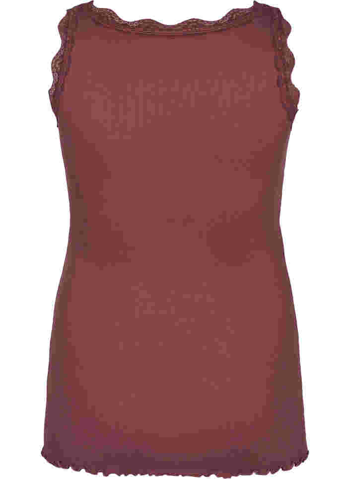 Topp med spetskant, Rose Brown, Packshot image number 1