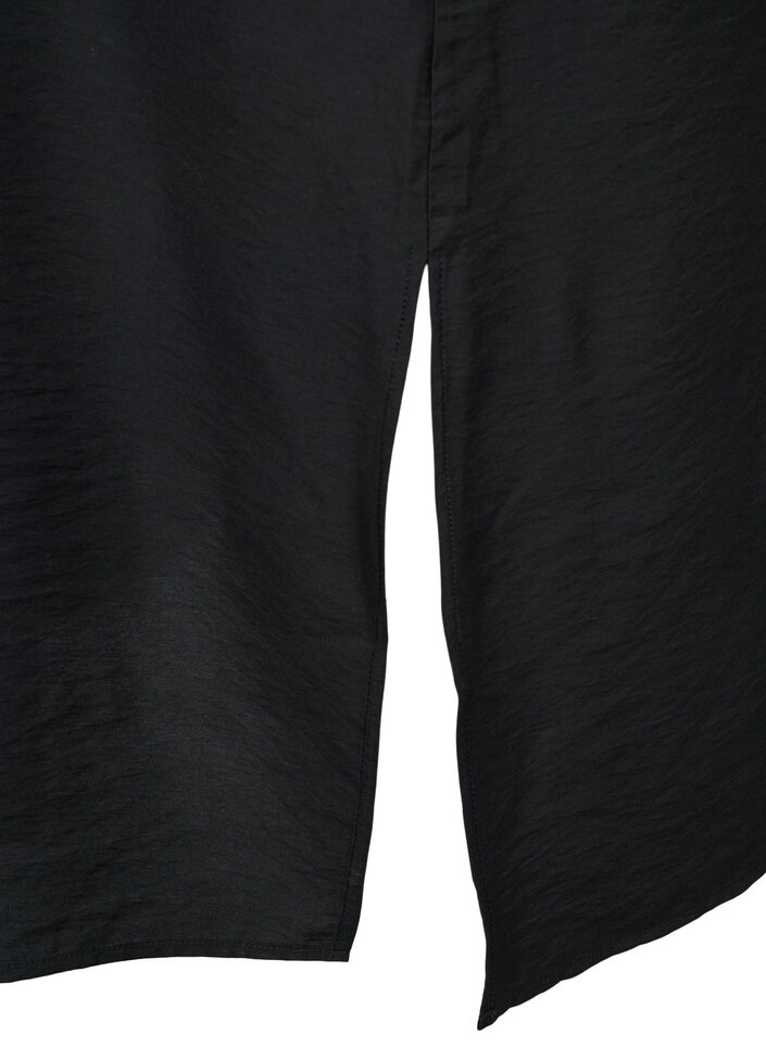 One shoulder-klänning i viskos, Svart, Packshot image number 3