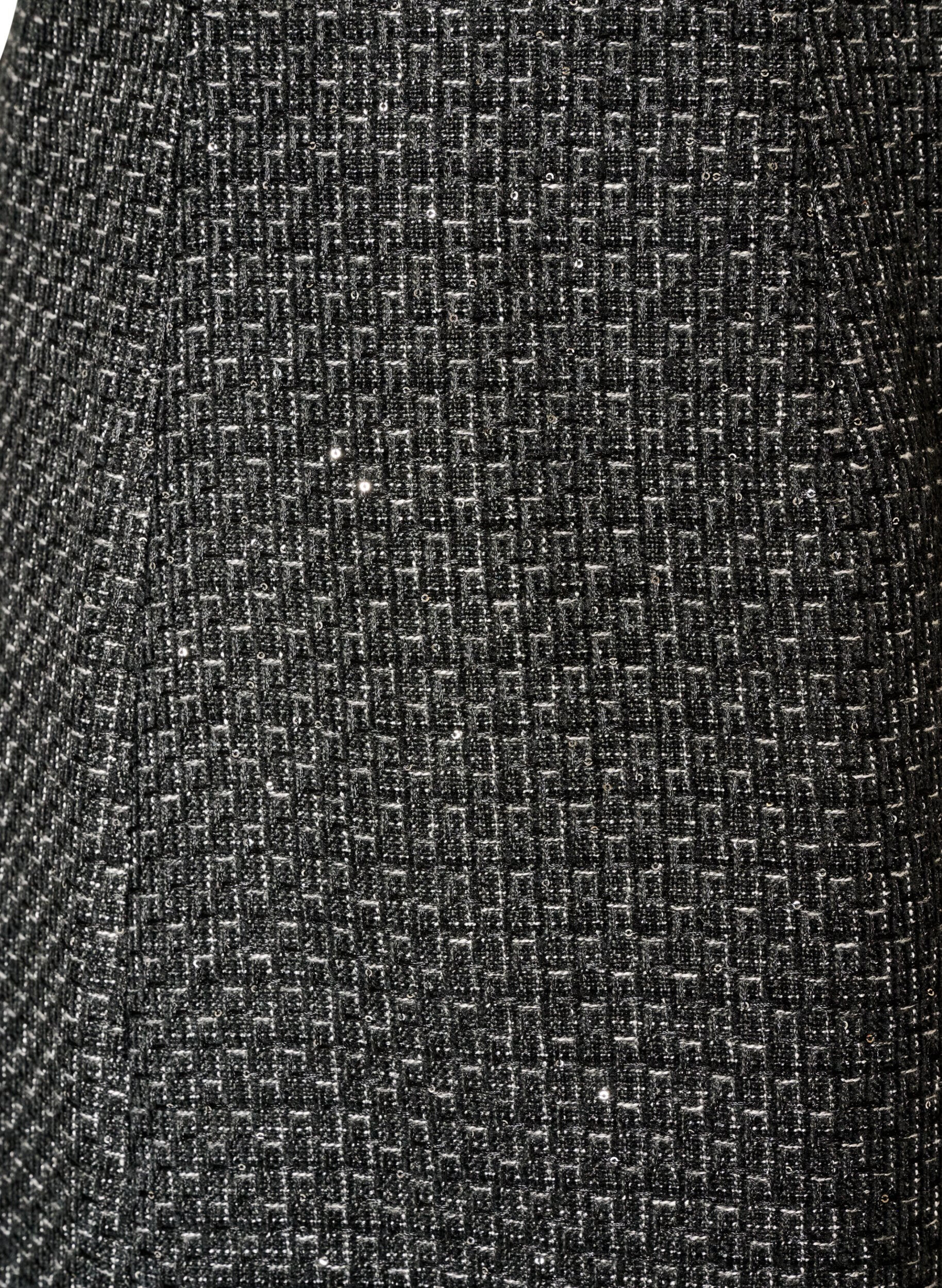 ZizziKort kjol i boucl&eacute; med paljetter, Svart, Packshot image number 2
