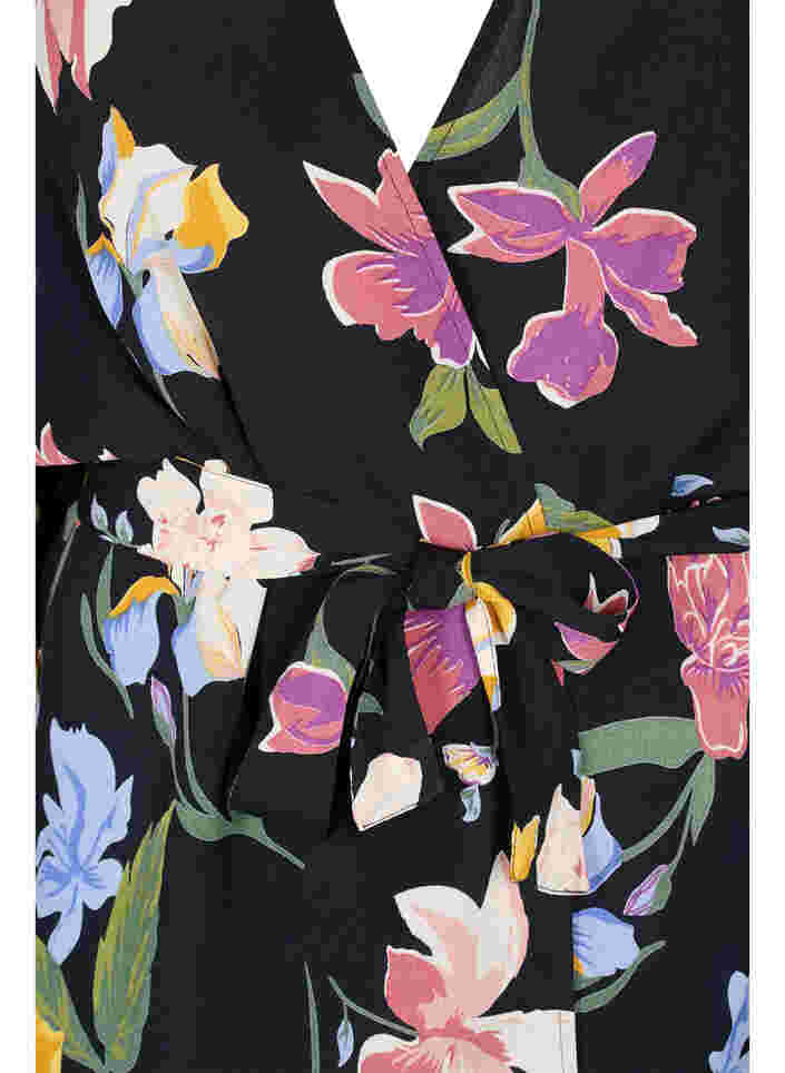 Blommig kimono i viskos, Big Flower AOP, Packshot image number 2