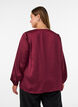 Satinblus med spetsapplikation och p&auml;rlor, R&ouml;d, Model image number 2