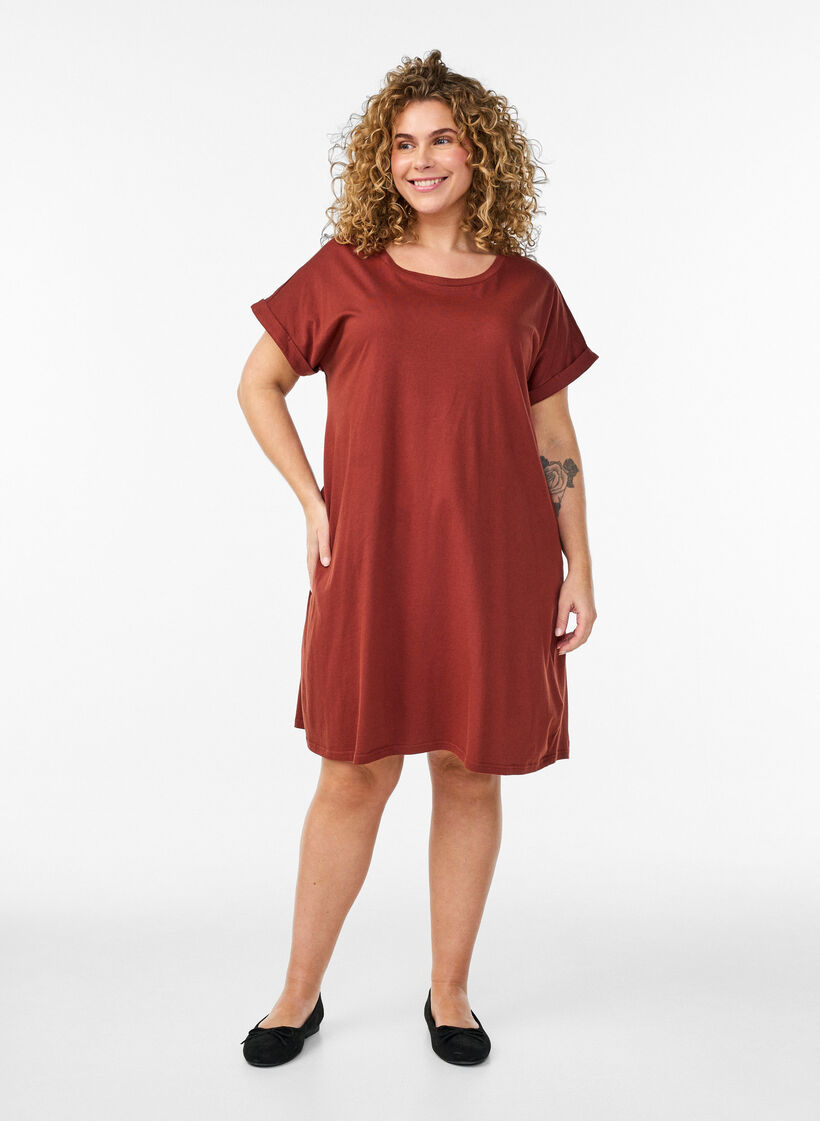 2-pack t-shirtkl&auml;nningar med korta &auml;rmar, Orange, Model image number 1