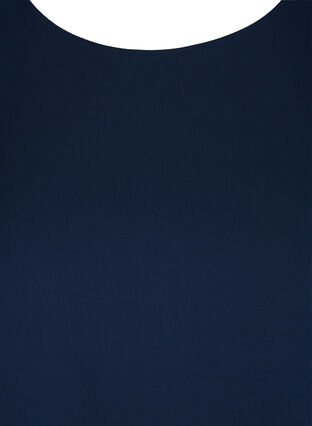 Blus med 3/4 ärmar som är asymmetrisk nedtill, Navy Blazer, Packshot image number 2