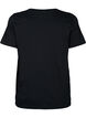 T-shirt i bomull med paljetter, Black W. Be free, Packshot image number 1