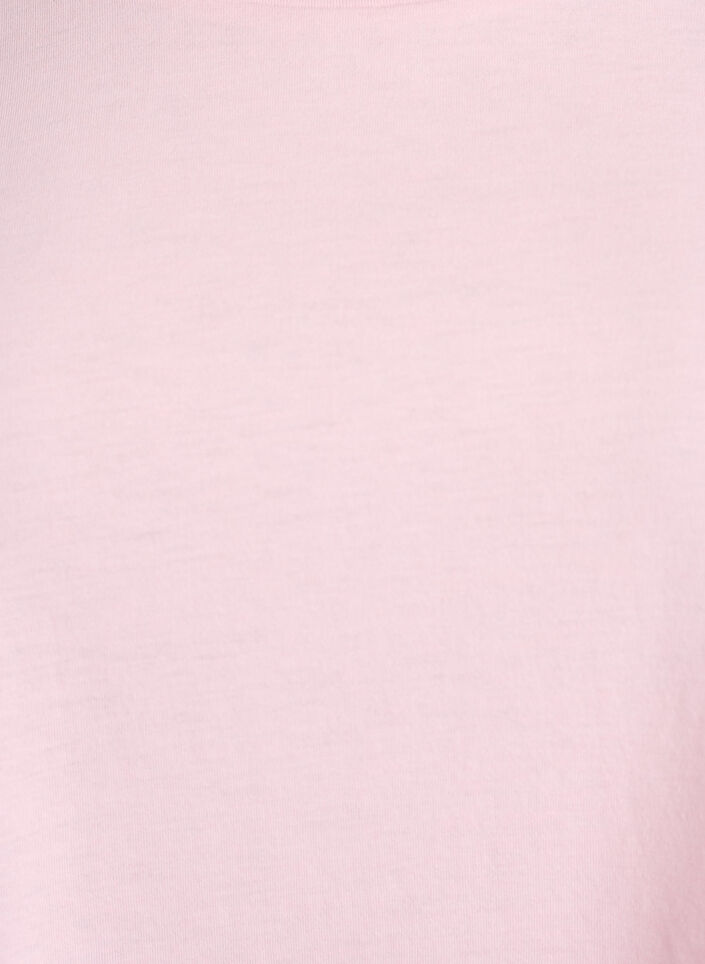 Kort&auml;rmad t-shirt i bomullsmix, Rosa, Packshot image number 2
