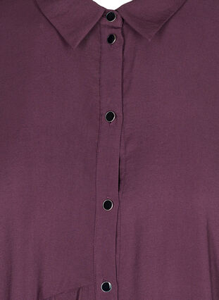 Enfärgad skjortklänning i a-linjeform, Plum Perfect, Packshot image number 2