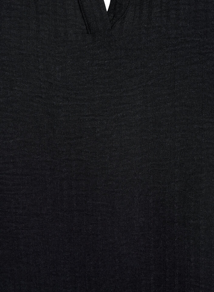 L&ouml;s blus med korta &auml;rmar, Svart, Packshot image number 2