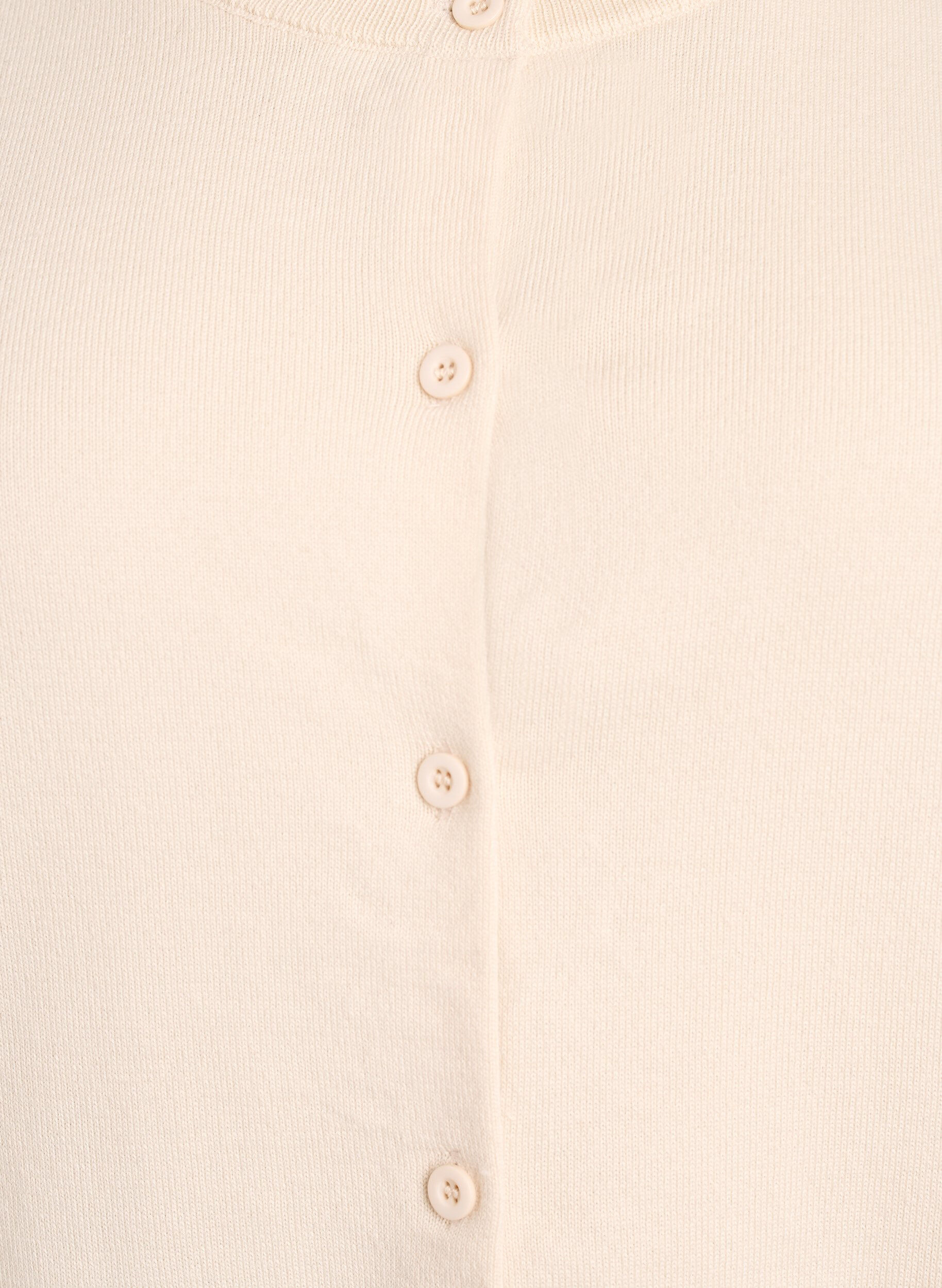 ZizziFinstickad kofta med rund halsringning, Beige, Packshot image number 2