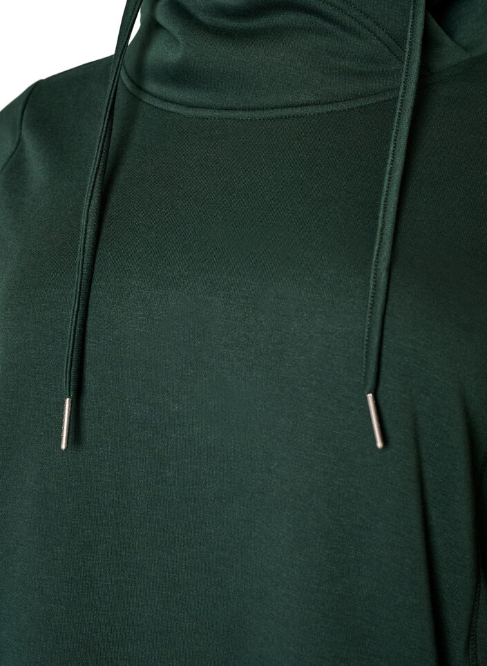 Sweatshirt med h&ouml;g krage och fickor, Gr&ouml;n, Packshot image number 2