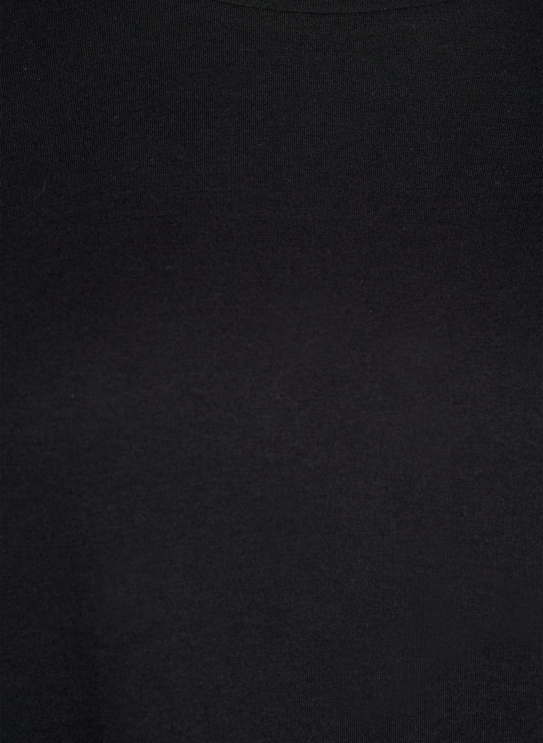 ZizziT-shirtkl&auml;nning med en genomskinlig meshkant, Svart, Packshot image number 2
