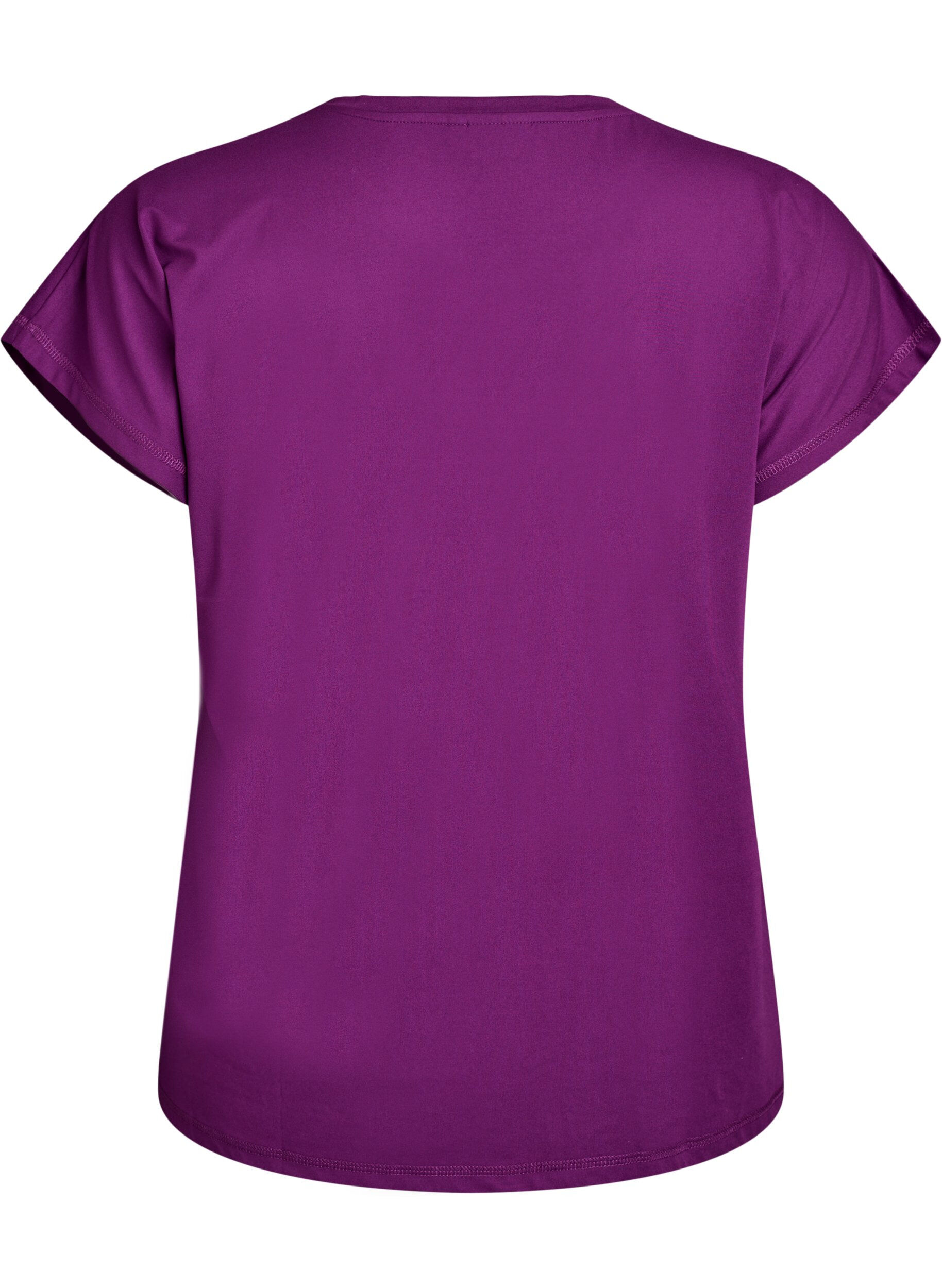 ZizziEnf&auml;rgad tr&auml;nings-T-shirt, Lila, Packshot image number 1