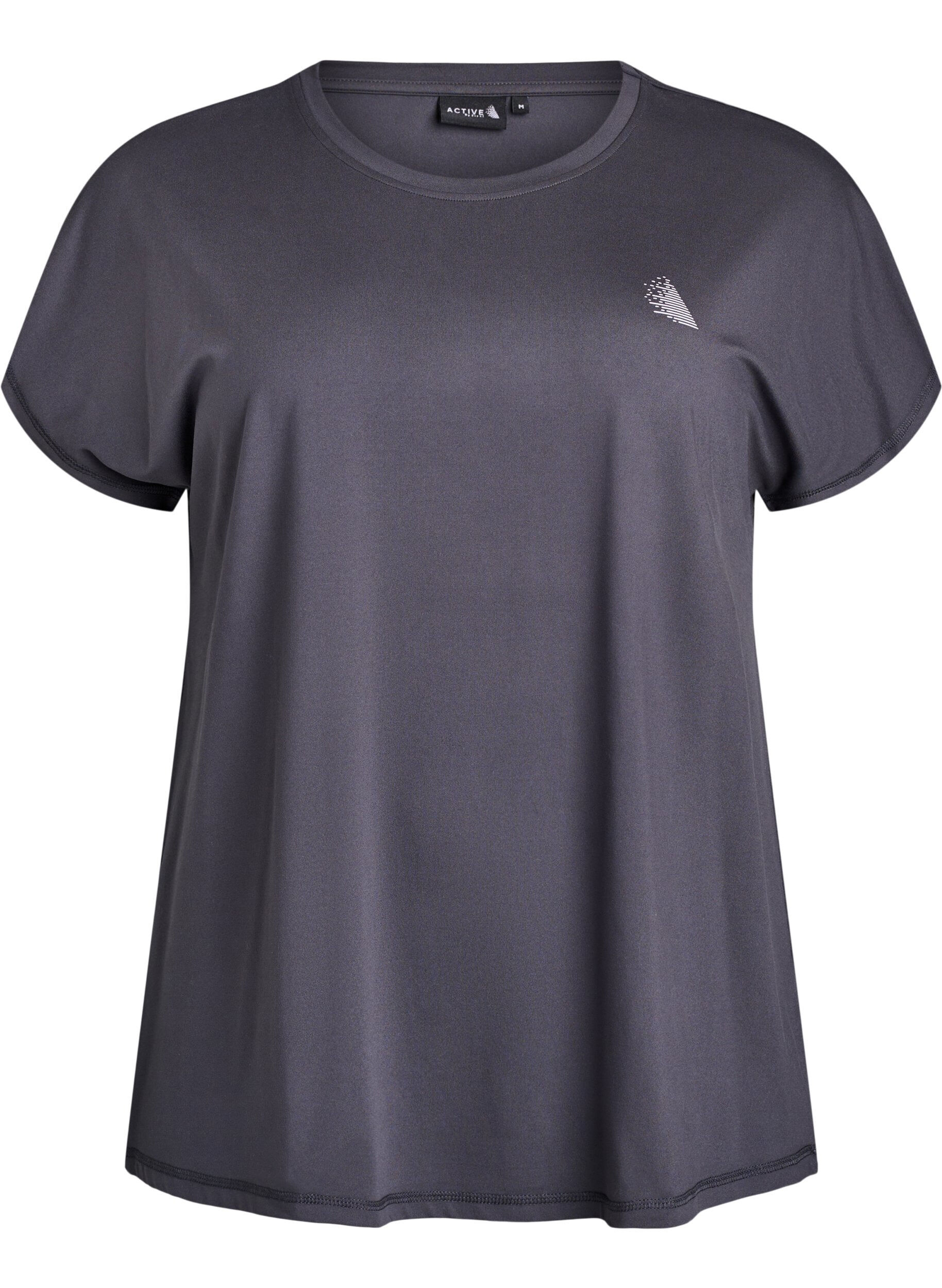 ZizziEnf&auml;rgad tr&auml;nings-T-shirt, Gr&aring;, Packshot image number 0