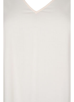 Kortärmad viskosklänning med blommigt mönster, Off White Flower, Packshot image number 2