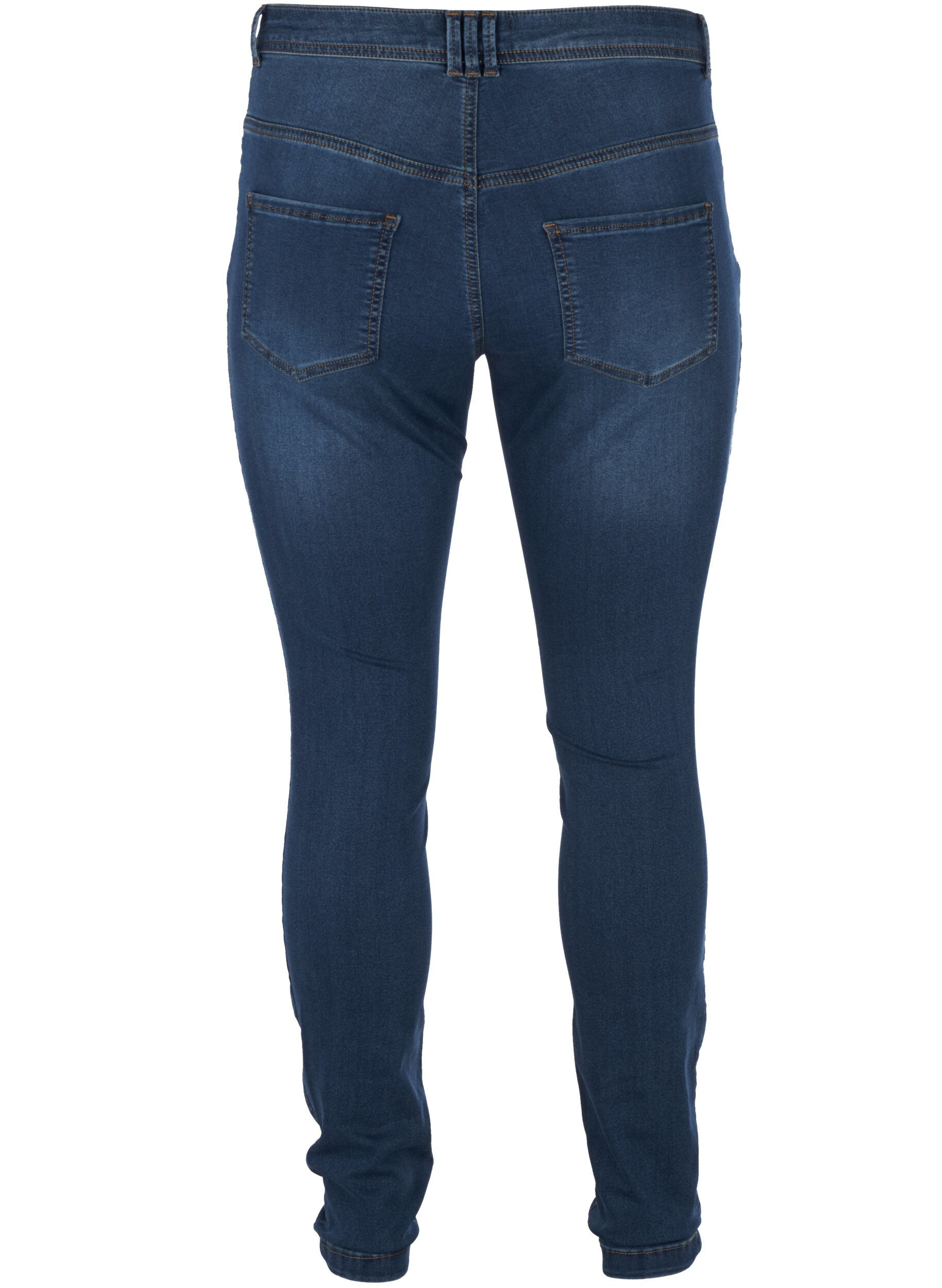 Zizzi Extra slim Amy jeans med h&ouml;g midja, Bl&aring;, Packshot image number 1