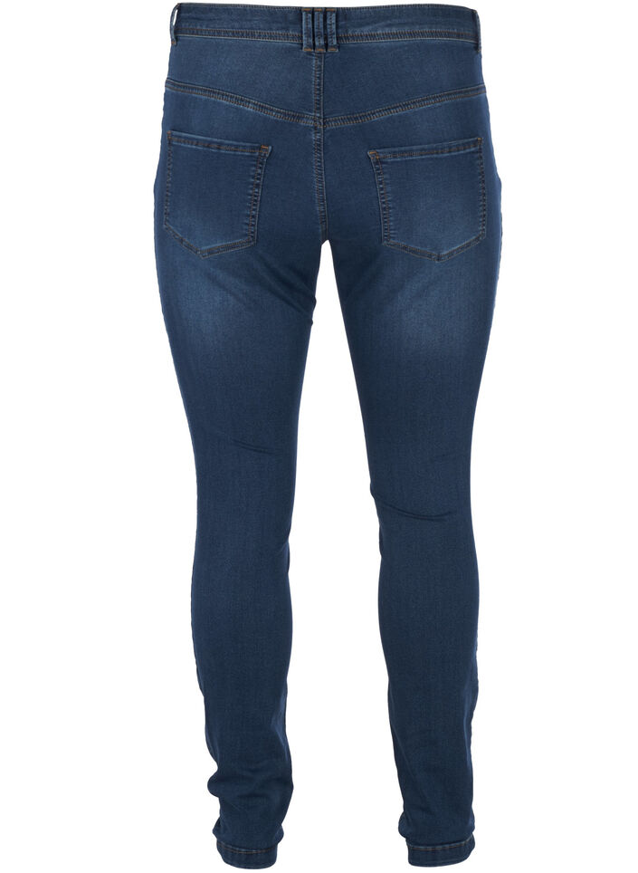 Extra slim Amy jeans med hög midja, Blå, Packshot image number 1