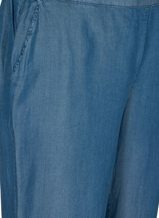 Knickers i lyocell med vida ben, Medium Blue Denim, Packshot image number 2