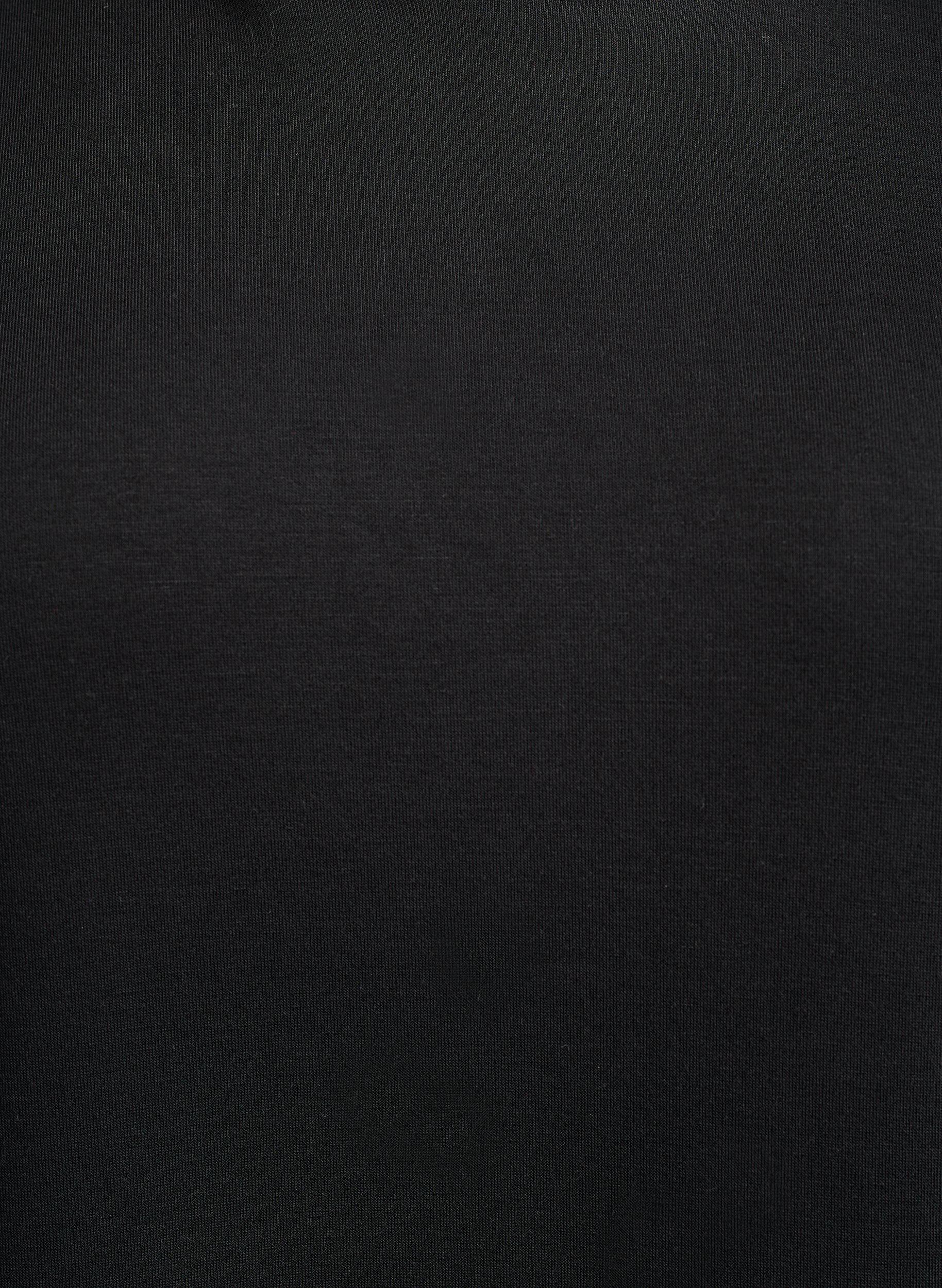 Zizzi Kort huvtr&ouml;jekl&auml;nning med k&auml;nguruficka, Svart, Packshot image number 2